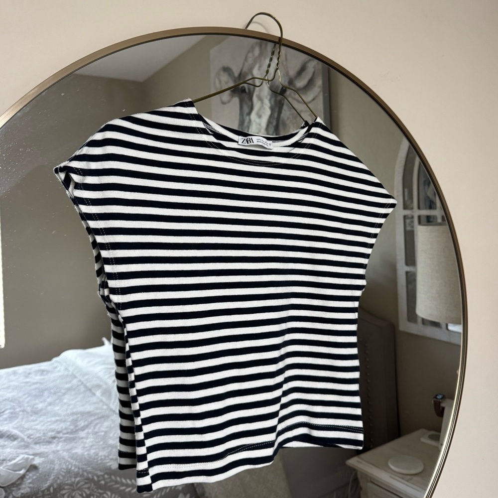 Zara Striped Cropped Tee